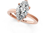 Marquise Cut Diamond Solitaire Engagement Ring in Rose gold with Prong Setting_13