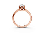 Marquise Cut Diamond Solitaire Engagement Ring in Rose gold with Prong Setting_15