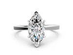 Marquise Cut Diamond Solitaire Engagement Ring in White gold with Prong Setting_12