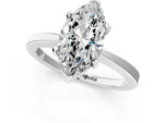 Marquise Cut Diamond Solitaire Engagement Ring in White gold with Prong Setting_13