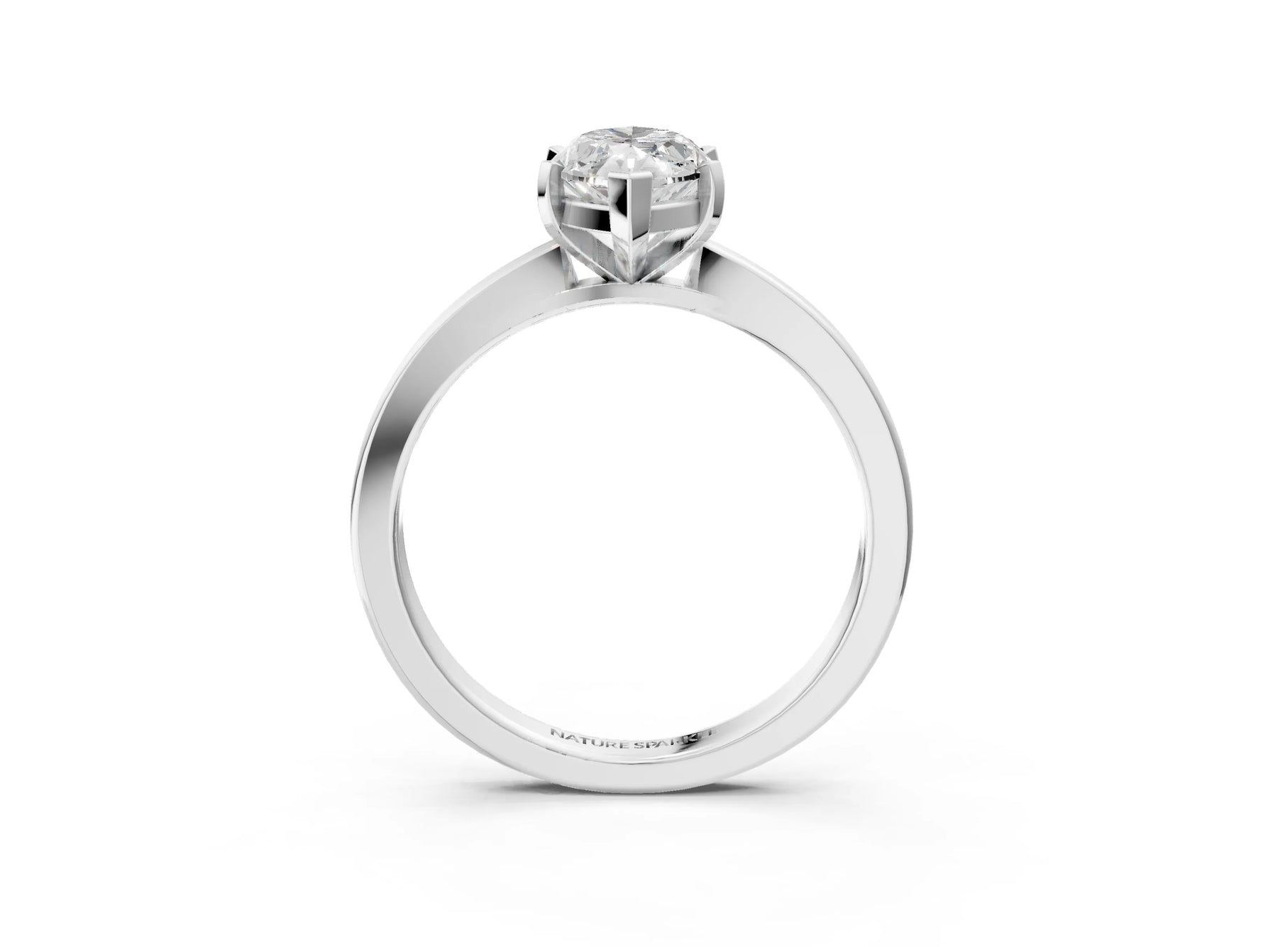Marquise Cut Diamond Solitaire Engagement Ring in White gold with Prong Setting_15