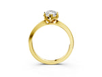 Marquise Cut Diamond Solitaire Engagement Ring in Yellow gold with Prong Setting_15