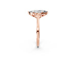 Marquise Cut Diamond Solitaire Ring in Rose gold with Flower Prong Setting_20