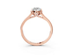 Marquise Cut Diamond Solitaire Ring in Rose gold with Flower Prong Setting_21