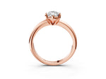 Marquise Cut Diamond Solitaire Ring in Rose gold with Prong Setting and Rounded Band_21