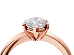 Marquise Cut Diamond Solitaire Ring in Rose gold with Prong Setting and Rounded Band_22