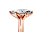 Marquise Cut Diamond Solitaire Ring in Rose gold with Prong Setting and Rounded Band_23