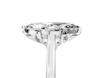 Marquise Cut Diamond Solitaire Ring in White gold with Flower Prong Setting_11