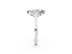 Marquise Cut Diamond Solitaire Ring in White gold with Flower Prong Setting_8