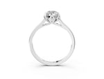 Marquise Cut Diamond Solitaire Ring in White gold with Flower Prong Setting_9