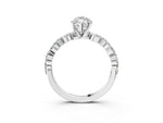 Marquise Cut Diamond Solitaire Ring in White gold with Shared Prong Marquise and Round Side Stones_15