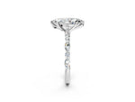 Marquise Cut Diamond Solitaire Ring in White gold with Shared Prong Marquise and Round Side Stones_38