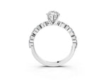 Marquise Cut Diamond Solitaire Ring in White gold with Shared Prong Marquise and Round Side Stones_39