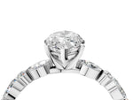 Marquise Cut Diamond Solitaire Ring in White gold with Shared Prong Marquise and Round Side Stones_40