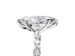 Marquise Cut Diamond Solitaire Ring in White gold with Shared Prong Marquise and Round Side Stones_41