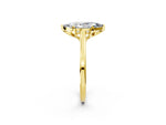 Marquise Cut Diamond Solitaire Ring in Yellow gold with Flower Prong Setting_20