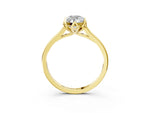 Marquise Cut Diamond Solitaire Ring in Yellow gold with Flower Prong Setting_21