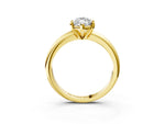 Marquise Cut Diamond Solitaire Ring in Yellow gold with Prong Setting and Rounded Band_21