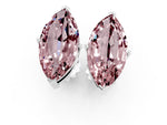 Marquise Cut Morganite Stud Earrings in White gold with Basket Setting_1