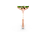 Marquise Cut Peridot Cathedral Solitaire Engagement Ring in Rose gold with Prong Setting_2