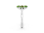 Marquise Cut Peridot Cathedral Solitaire Engagement Ring in Silver with Prong Setting_2