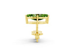 Marquise Cut Peridot Stud Earrings in Yellow gold with Basket Setting_2