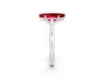 Marquise Cut Ruby Cathedral Solitaire Engagement Ring in White gold with Prong Setting_2