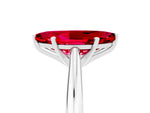 Marquise Cut Ruby Cathedral Solitaire Engagement Ring in White gold with Prong Setting_5
