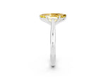 Marquise Cut Yellow Sapphire Cathedral Solitaire Engagement Ring in Platinum with Prong Setting_2