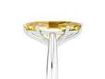 Marquise Cut Yellow Sapphire Cathedral Solitaire Engagement Ring in Platinum with Prong Setting_5