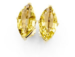 Marquise Cut Yellow Sapphire Stud Earrings in Yellow gold with Basket Setting_1