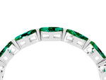 Marquise Emerald Eternity Band in Platinum with U-Prong Setting_4