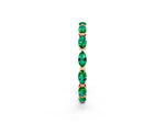 Marquise Emerald Eternity Band in Rose gold with U-Prong Setting_2