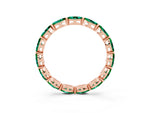 Marquise Emerald Eternity Band in Rose gold with U-Prong Setting_3