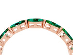 Marquise Emerald Eternity Band in Rose gold with U-Prong Setting_4