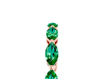 Marquise Emerald Eternity Band in Rose gold with U-Prong Setting_5