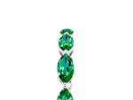 Marquise Emerald Eternity Band in White gold with U-Prong Setting_5
