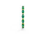 Marquise Emerald Eternity Band in Yellow gold with U-Prong Setting_2