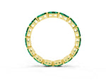 Marquise Emerald Eternity Band in Yellow gold with U-Prong Setting_3