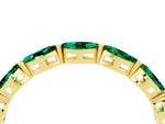 Marquise Emerald Eternity Band in Yellow gold with U-Prong Setting_4