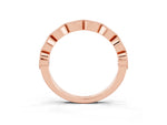 Marquise Emerald Milgrain Half Eternity Band in Rose gold with Bezel Setting_3