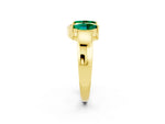 Marquise Emerald Open Band Ring in Yellow gold with Tension Setting_2
