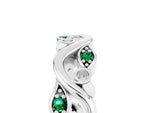 Marquise Emerald Vine Eternity Band in White gold with Bezel Setting_5