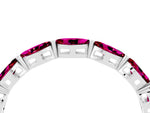 Marquise Garnet Eternity Band in Platinum with U-Prong Setting_4