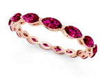 Marquise Garnet Eternity Band in Rose gold with U-Prong Setting_1
