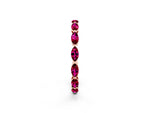 Marquise Garnet Eternity Band in Rose gold with U-Prong Setting_2