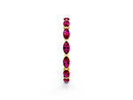 Marquise Garnet Eternity Band in Yellow gold with U-Prong Setting_2