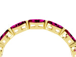 Marquise Garnet Eternity Band in Yellow gold with U-Prong Setting_4