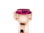 Marquise Garnet Open Band Ring in Rose gold with Tension Setting_5