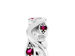 Marquise Garnet Vine Eternity Band in Platinum with Bezel Setting_5